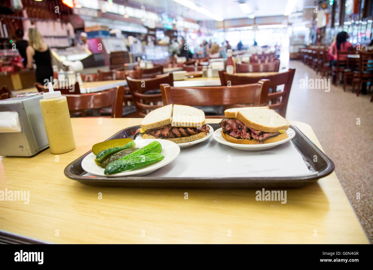 Katz Deli diner pastrami sandwich When Harry Stock Photo Alamy