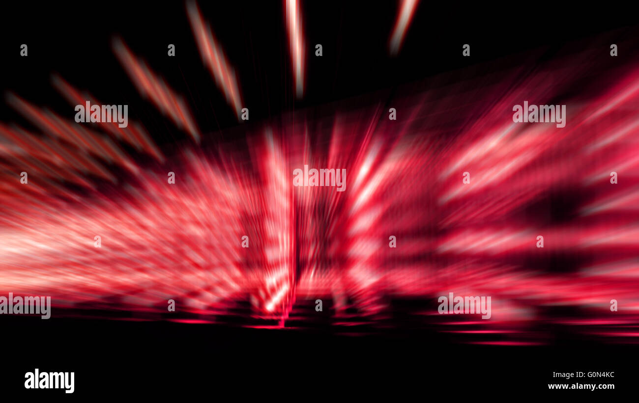 abstract zoom speed light effect colorful red color and white shade Stock Photo