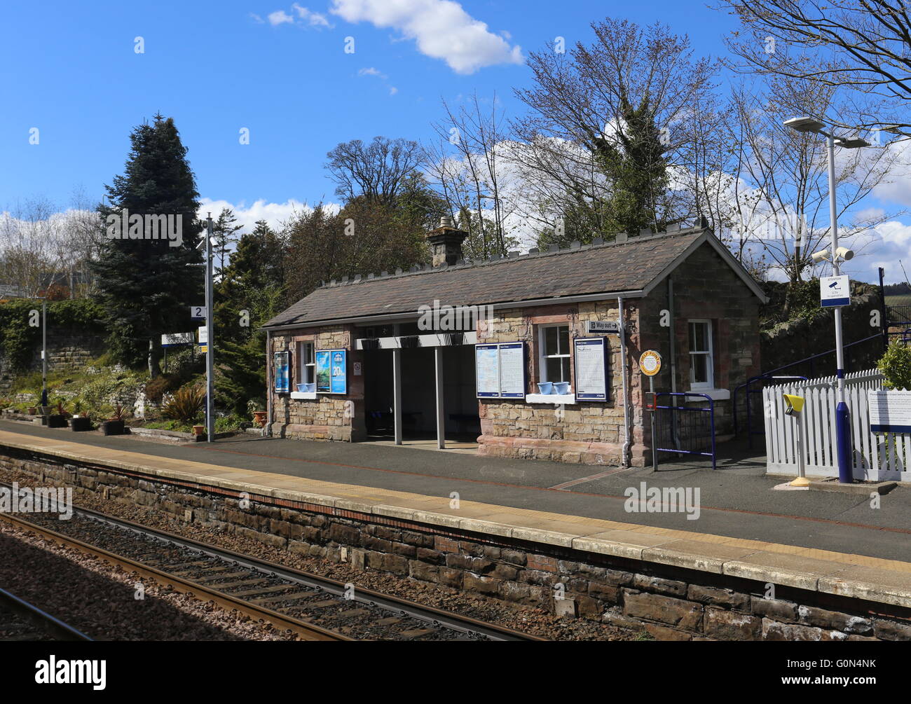 Aberdour Railway station Scotland April 2016 Stock Photo