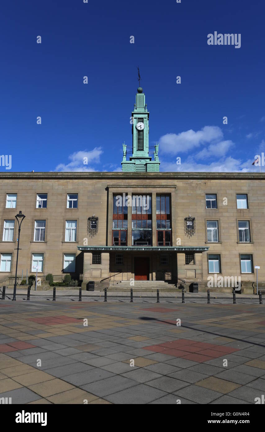 Exterior of Kirkcaldy Town Hall Fife Scotland April 2016 Stock Photo