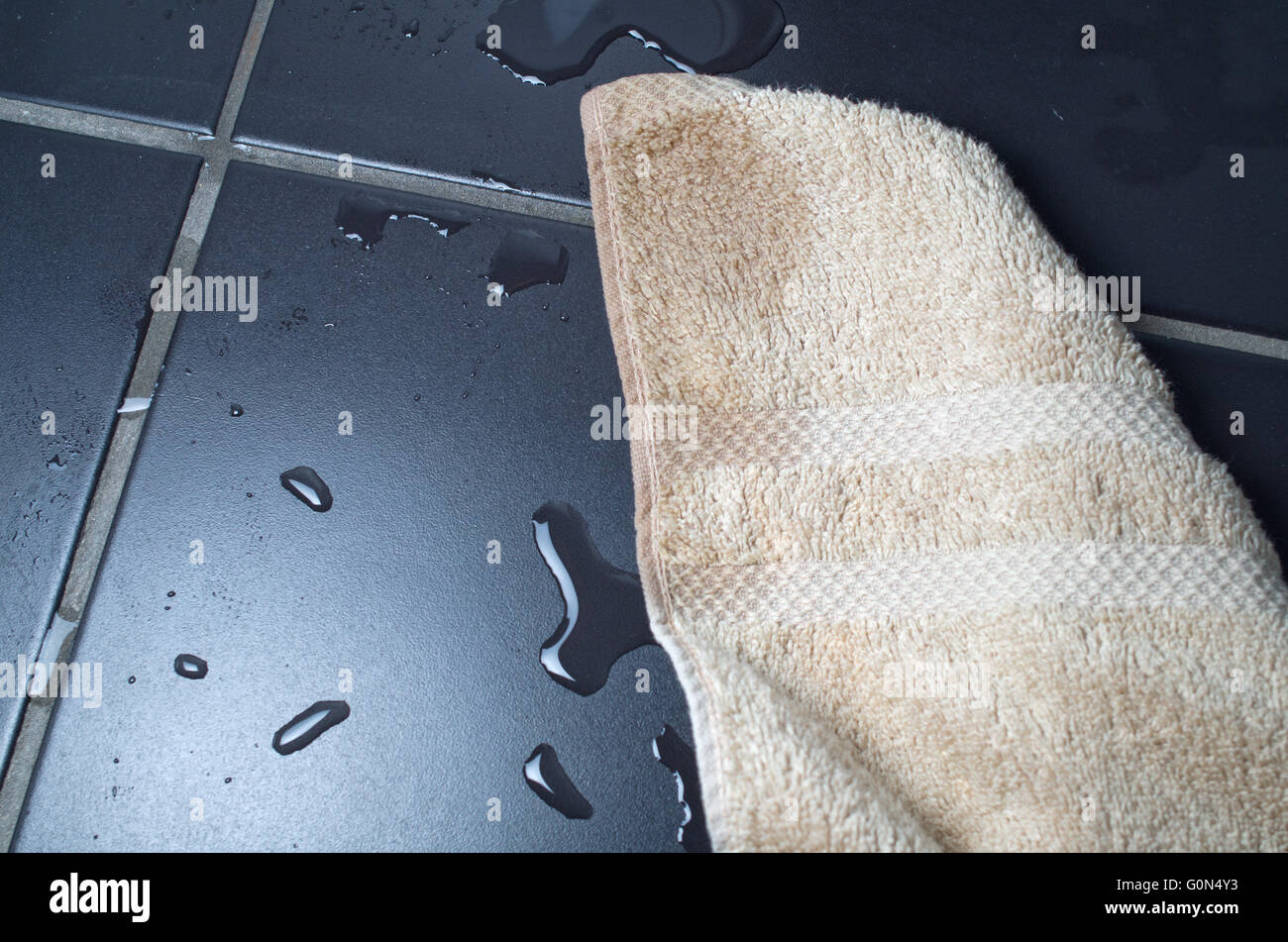 a wet towel