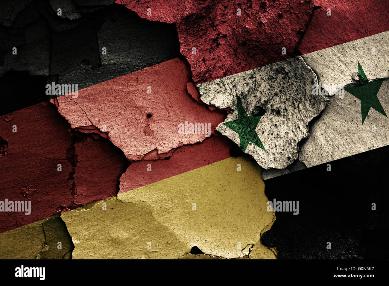 Die Flagge von Syrien, Land im Mittleren Osten Stock Photo - Alamy