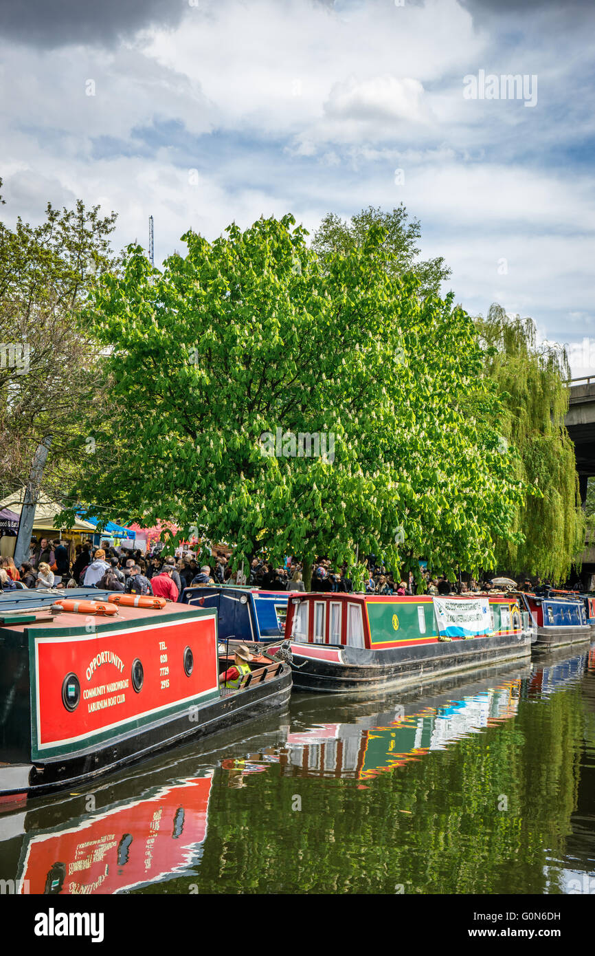 Canalboat Festival at Little Venice, Paddington, London Stock Photo