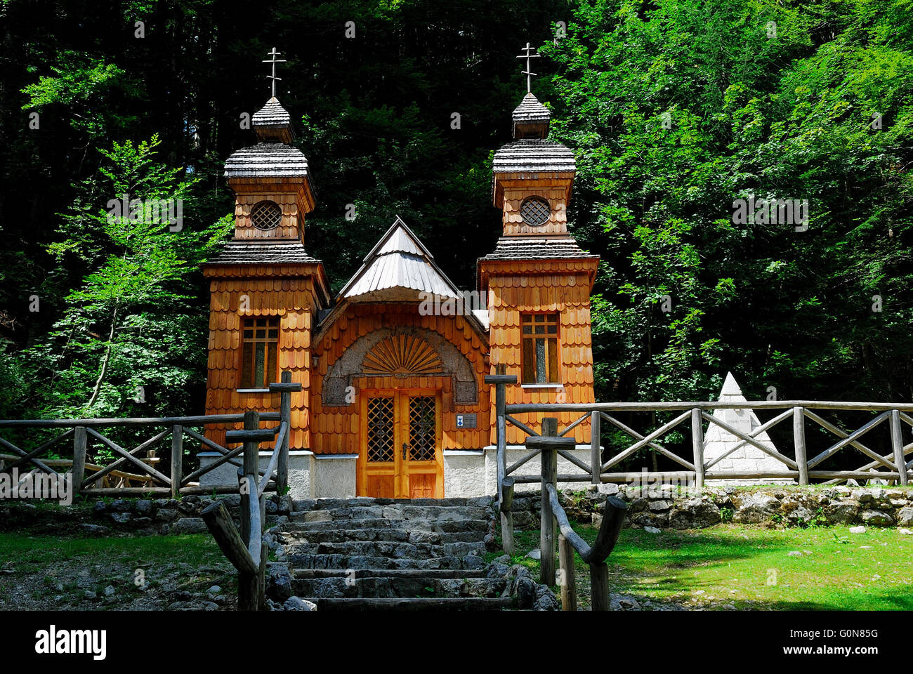 Slovenia, Vrsic Pass. The Russian Chapel Was Built By The Russian ...