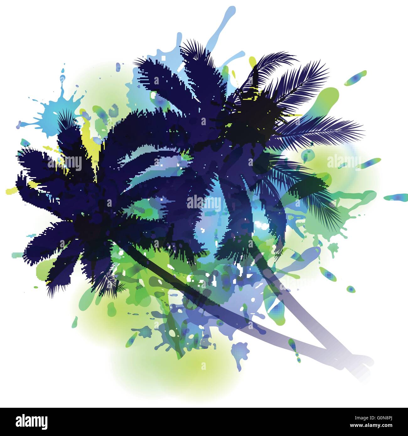 Summer background with palm trees Stock Vector Image & Art - Alamy