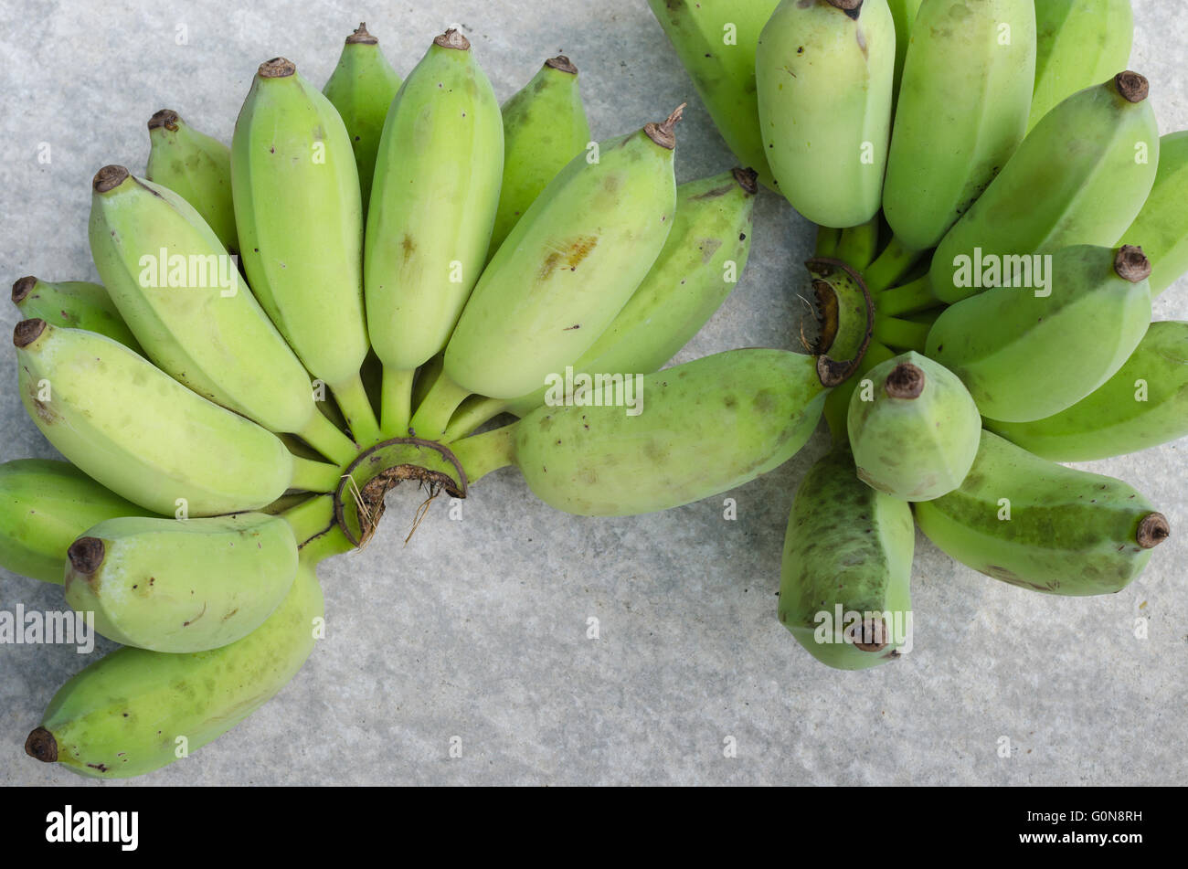 Organic Green Bananas Stock Photo - Alamy