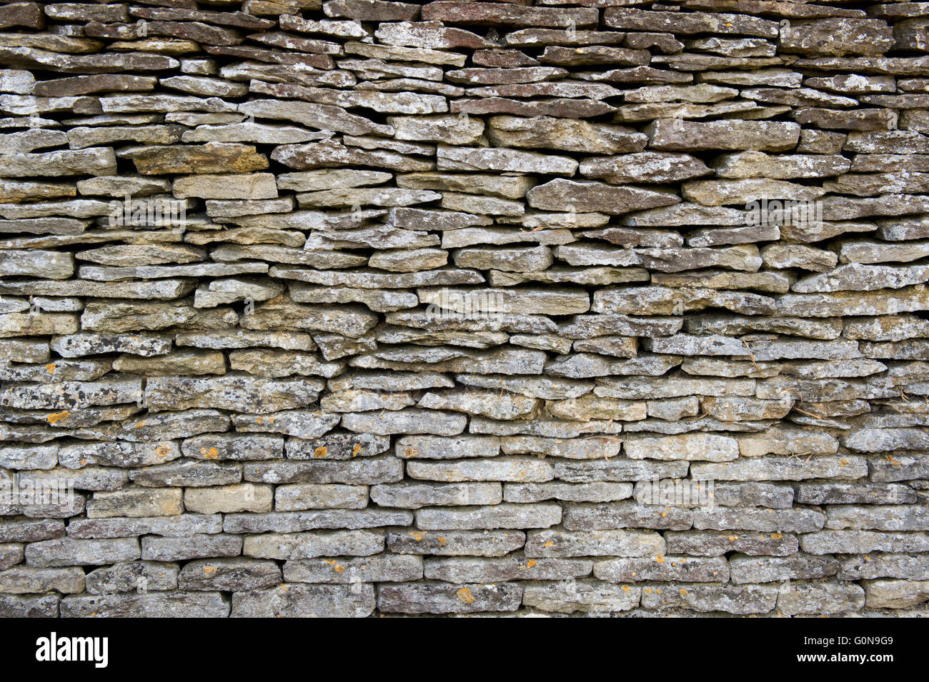 Dry stone wall. Cotswolds, England Stock Photo Alamy
