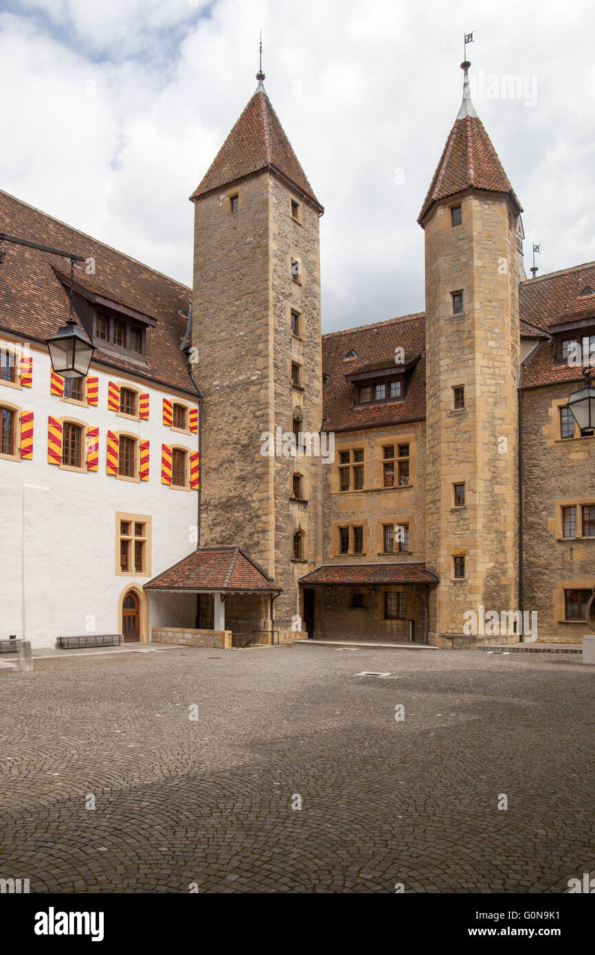 Medieval Castle of Neuchâtel, Switzerland Stock Photo Alamy