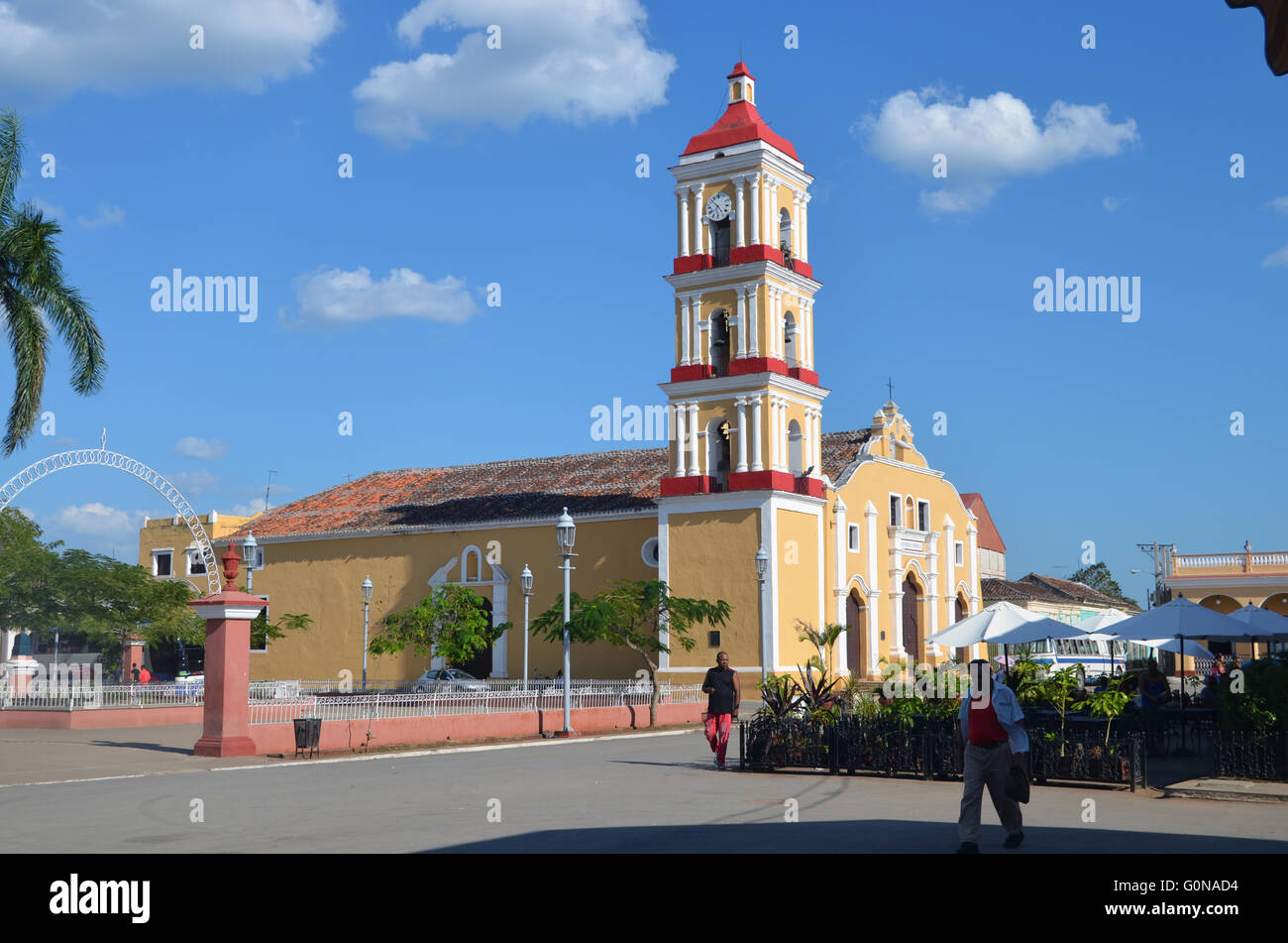 Iglesia de San Juan Bautista, Remedios, Cuba 2016 Stock Photo