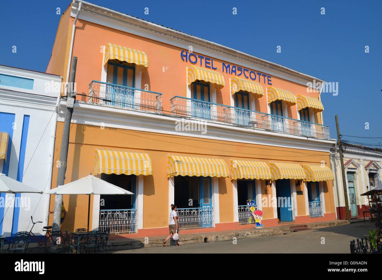 Hotel Mascotte, Remedios, Cuba 2016 Stock Photo