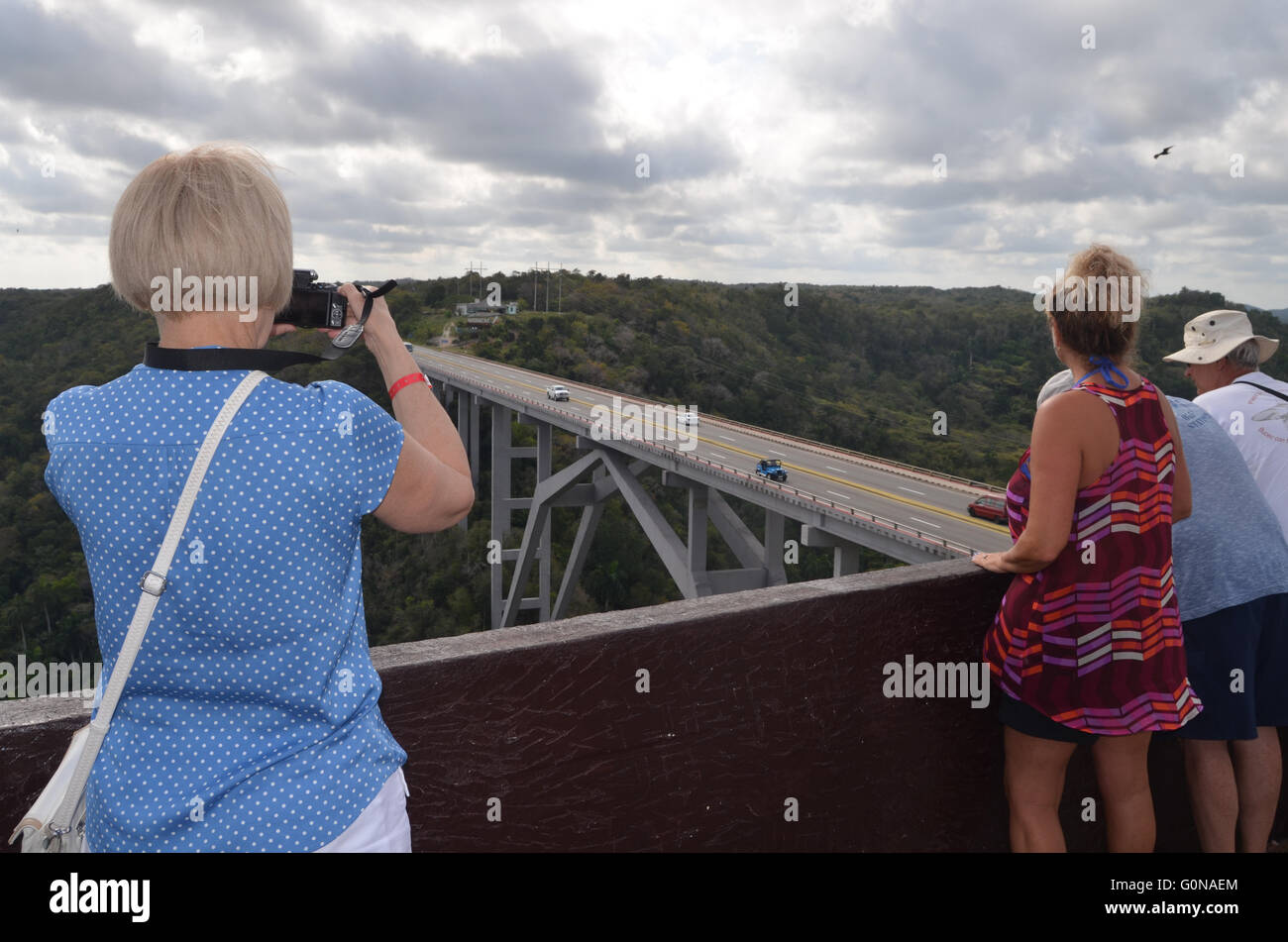 Viaduct of Bacunayagua viewpoint near Matanzas, Cuba 2016 Stock Photo