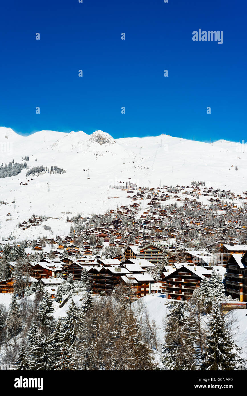 Europe, Switzerland, Valais, Verbier ski resort Stock Photo