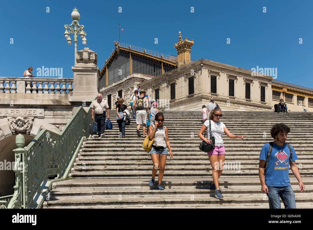 Steps leading to Gare de Marseille, Saint Charles train station, Marseille,  Bouches du Rhone, Provence, France Stock Photo - Alamy