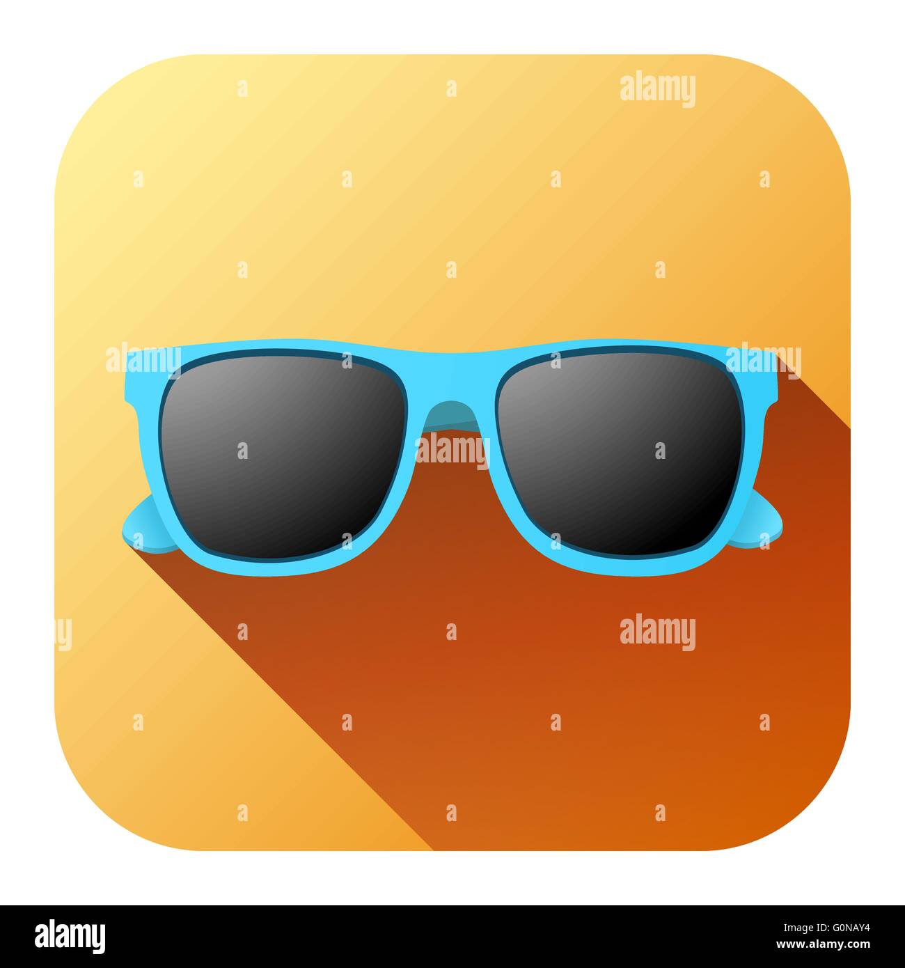 Square Summer Icon with sunglasses Stock Vector Image & Art - Alamy