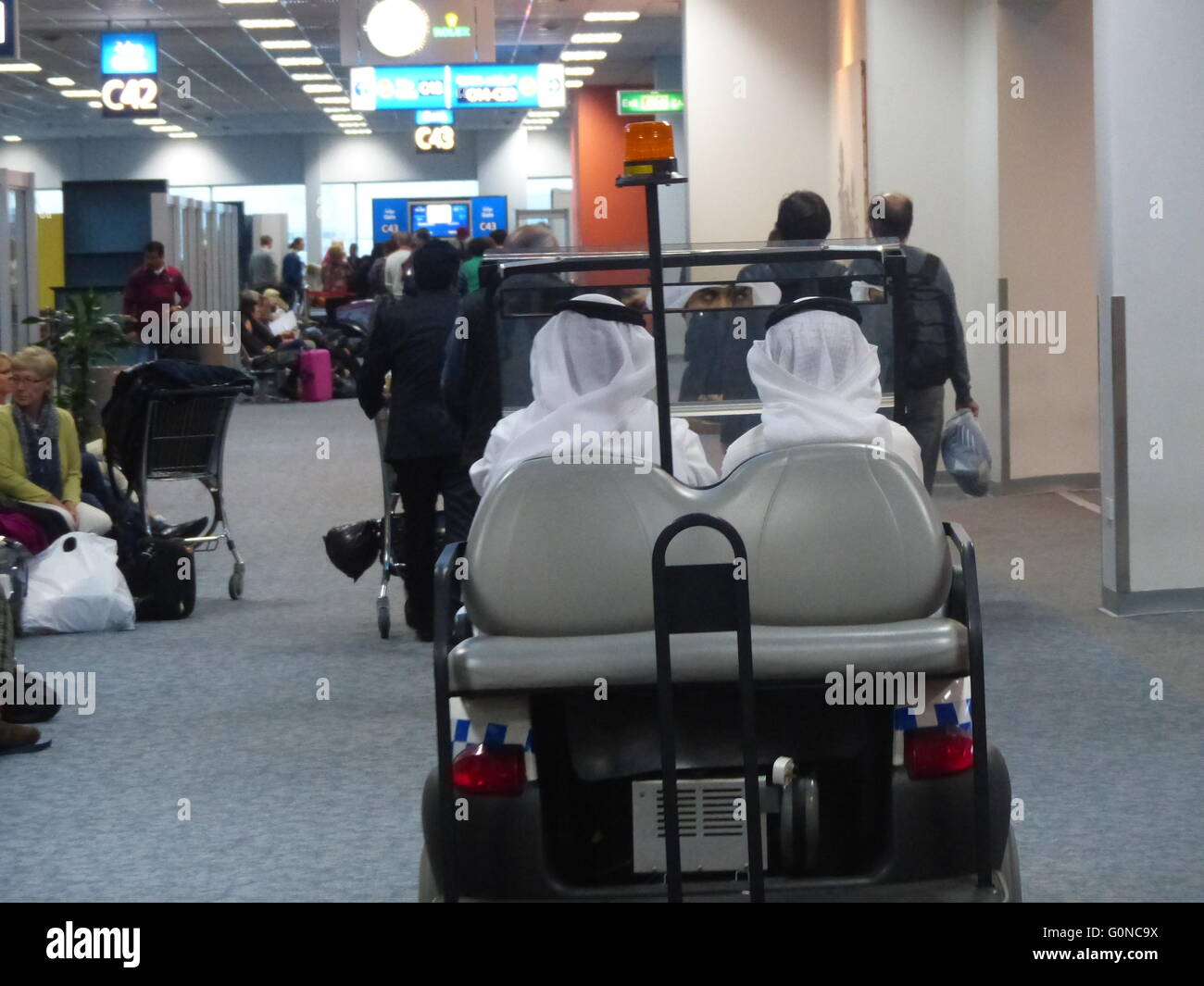 United Arab Emirates - Dubai International Airport (DXB). Passengers in transit Stock Photo