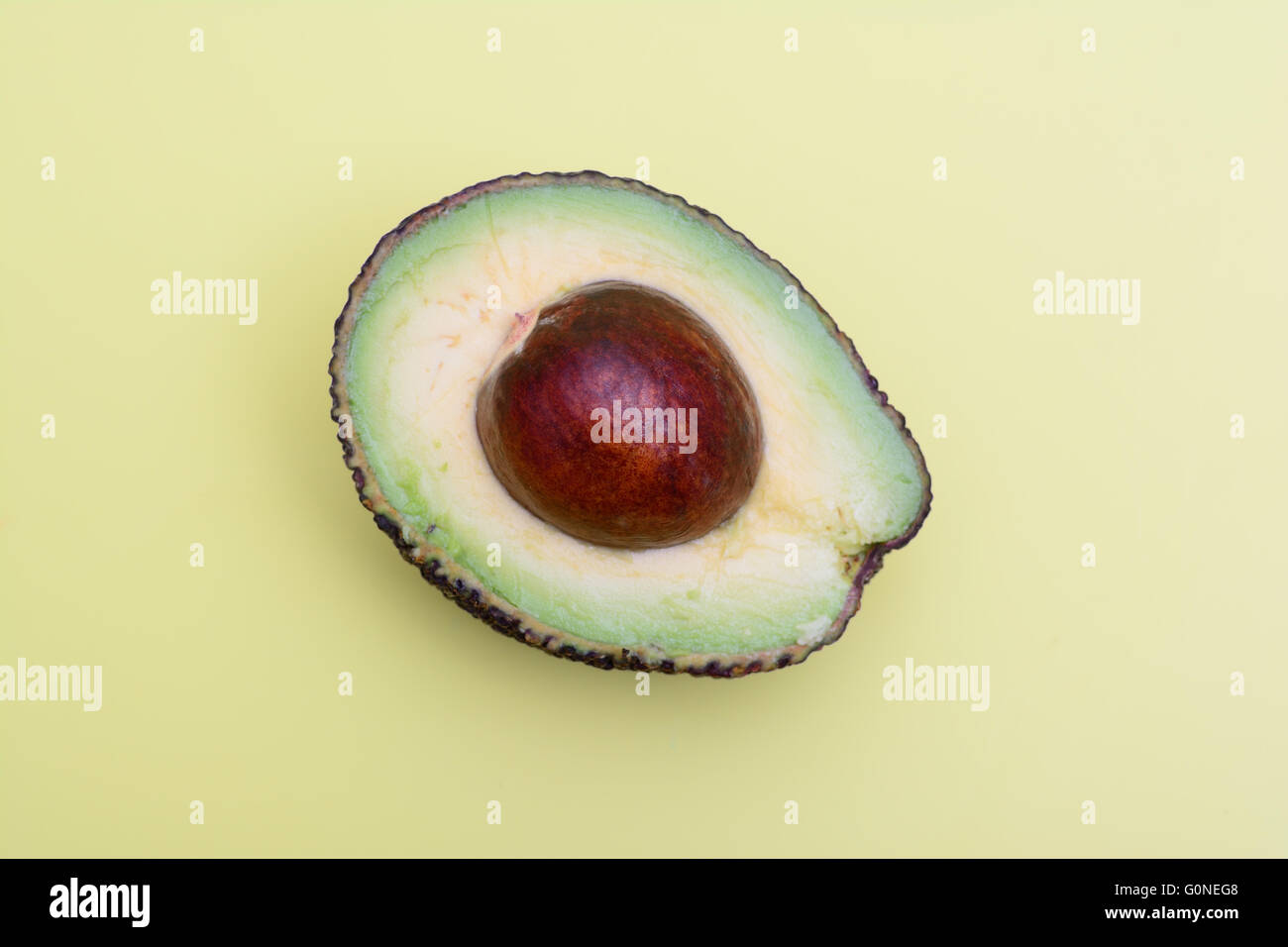 Avocado sliced in half Stock Photo