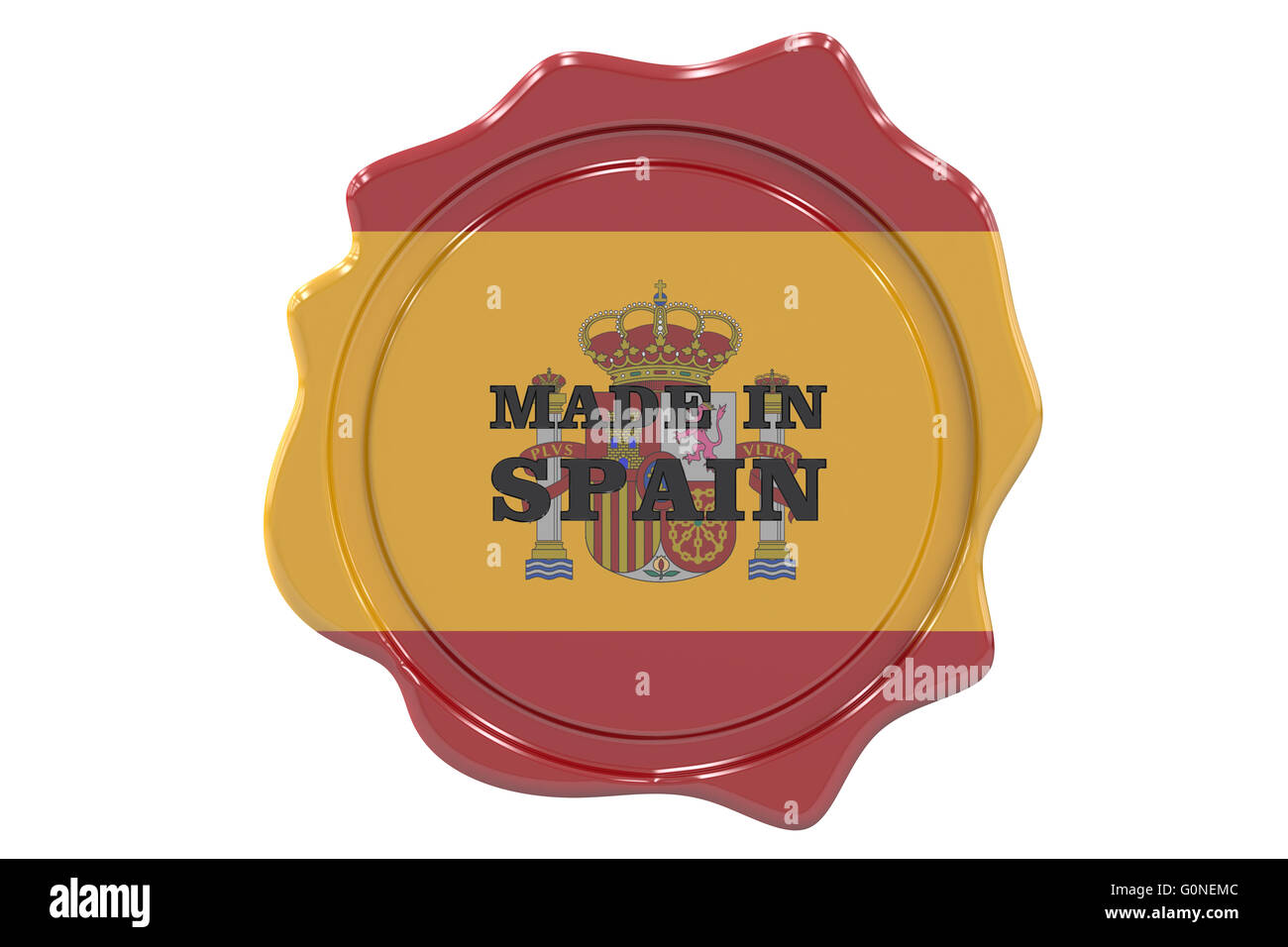 made in Spain seal, stamp. 3D rendering Stock Photo Alamy