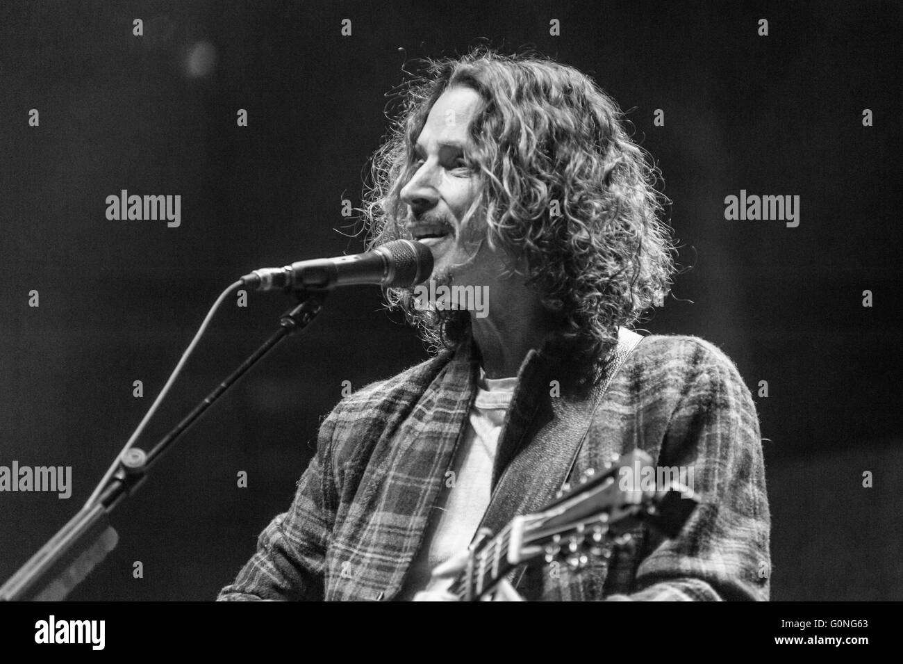 Chris Cornell on his “Higher Truth” Tour, live at Birmingham’s Symphony Hall, on Monday 2nd May 2016 Stock Photo
