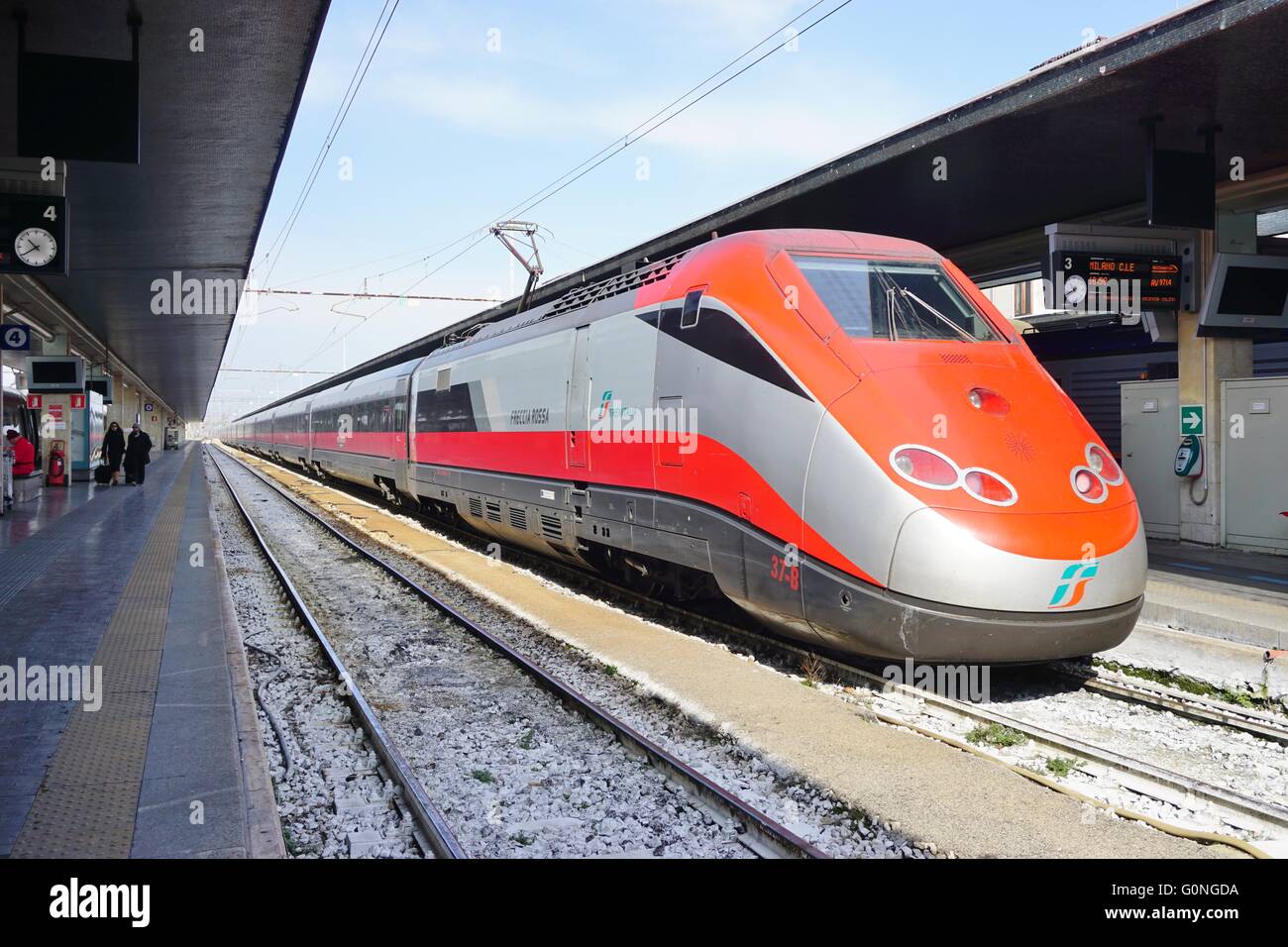 Trenitalia high speed trains (Italo, Frecciarossa and Frecciabianca) at ...