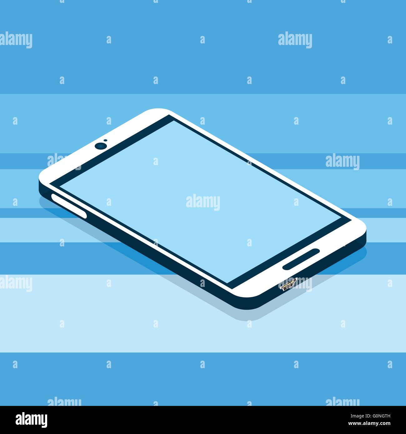 Modern Cell Smart Phone 3d Isometric Flat Design Stock Vector Image ...