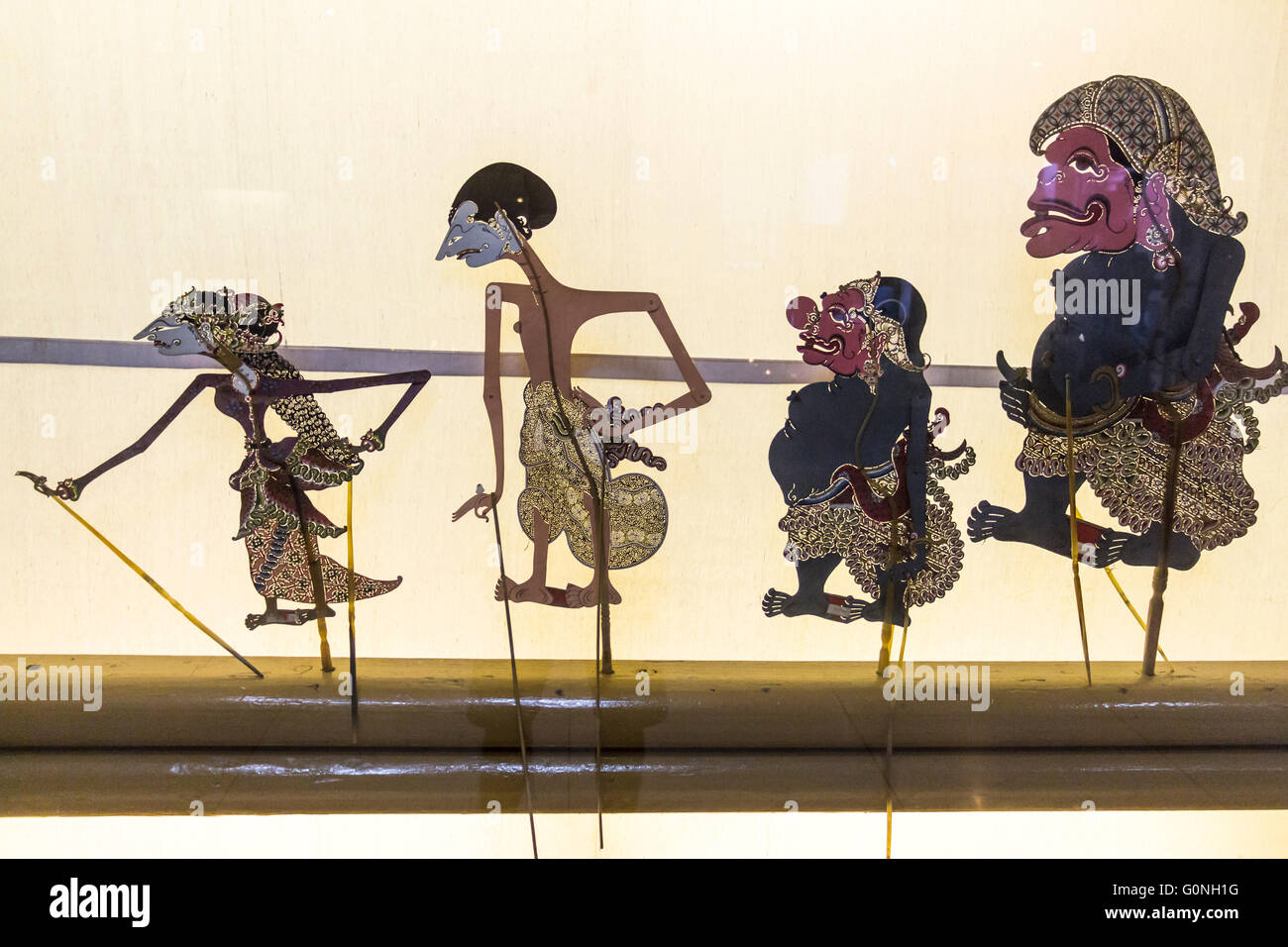 Puppets for indonesian puppet show Stock Photo