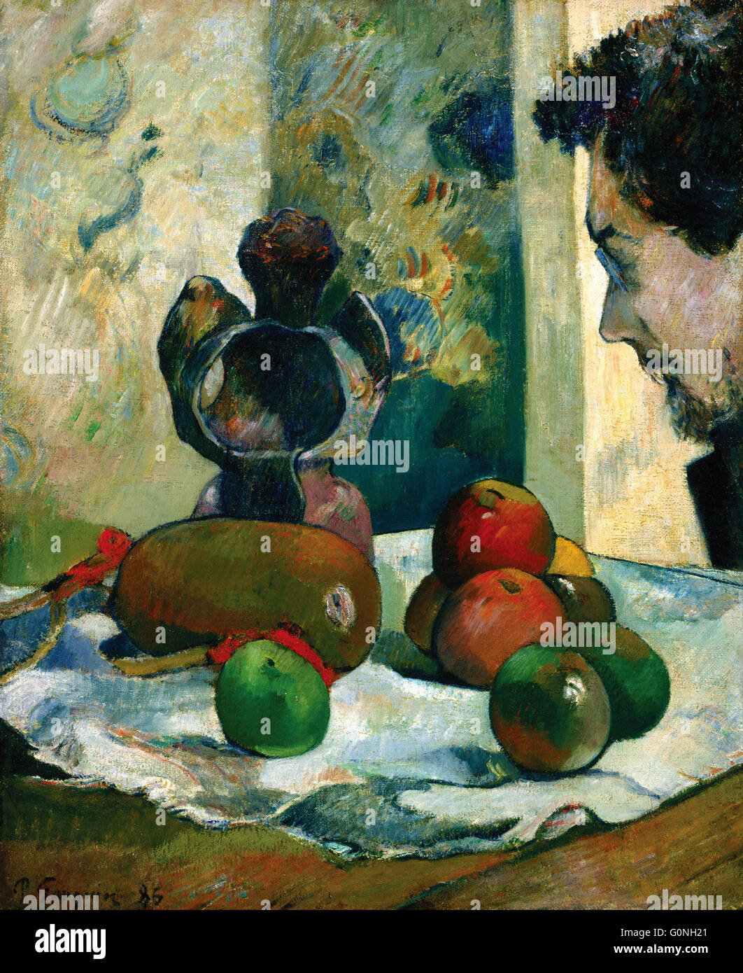 Gauguin, Paul - Still Life with Profile of Laval Stock Photo