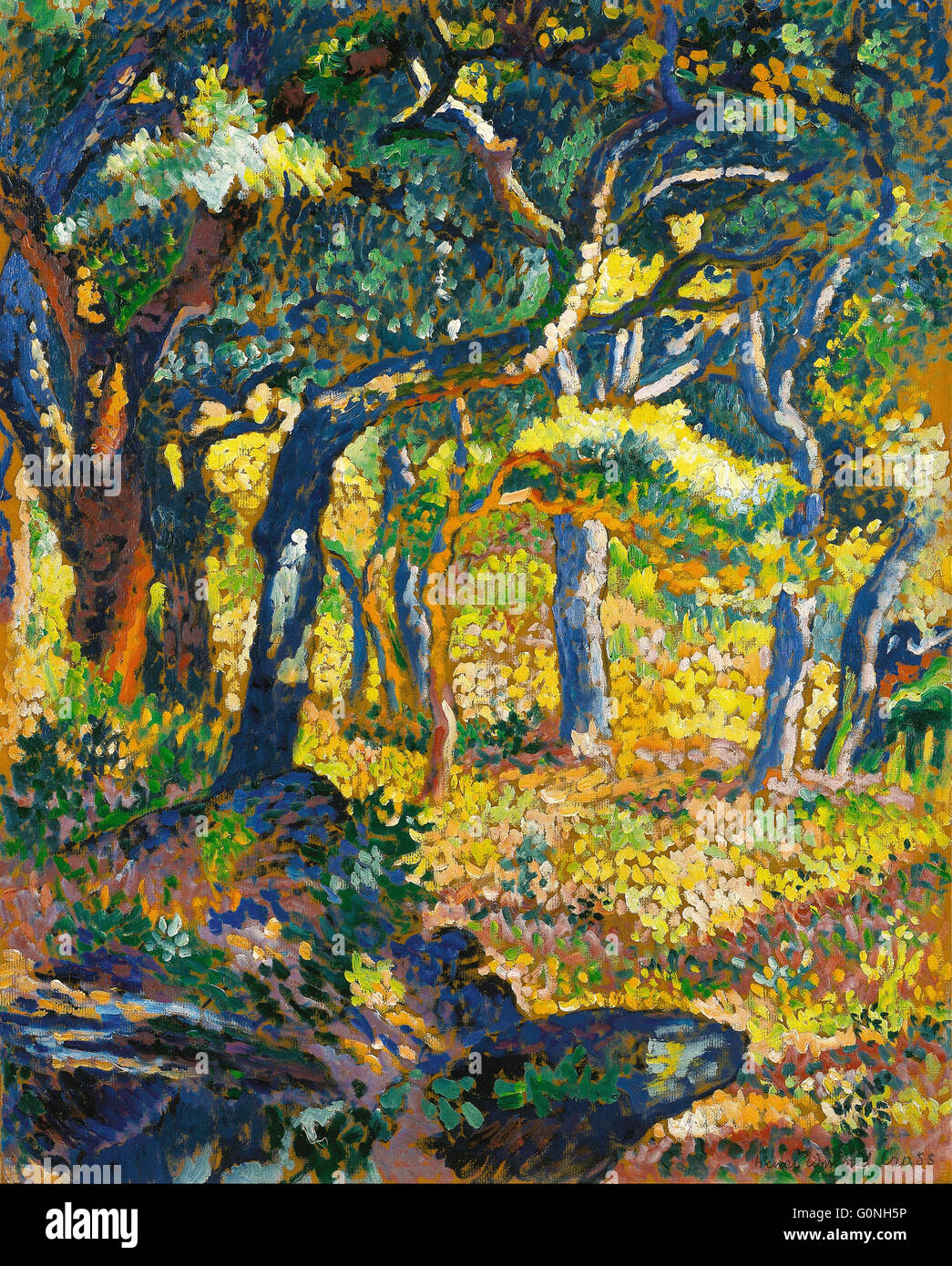 Henri Edmond Cross - Une clairière en Provence (étude) Stock Photo