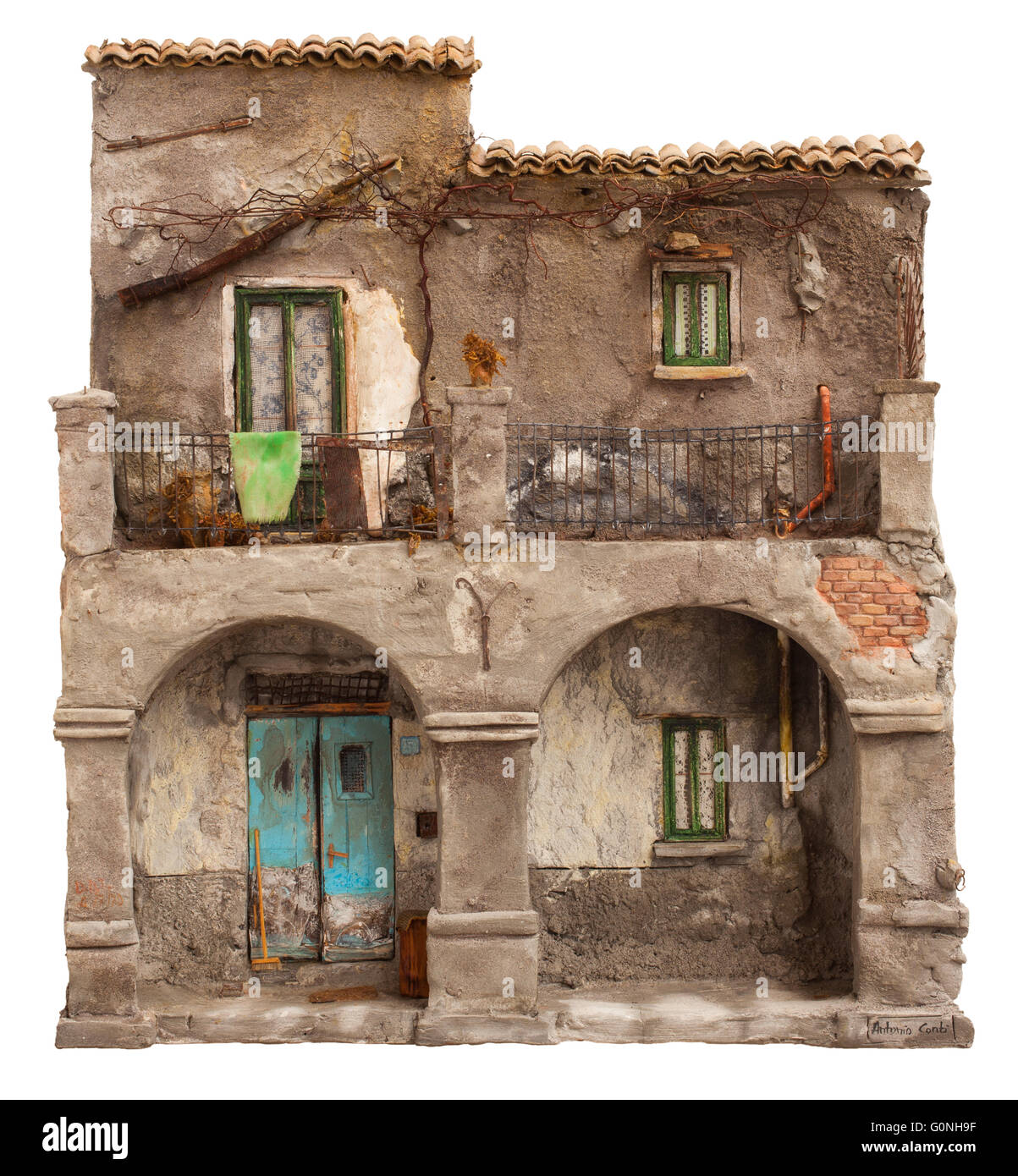 Artistic miniature of ancient sicilian poor house Stock Photo