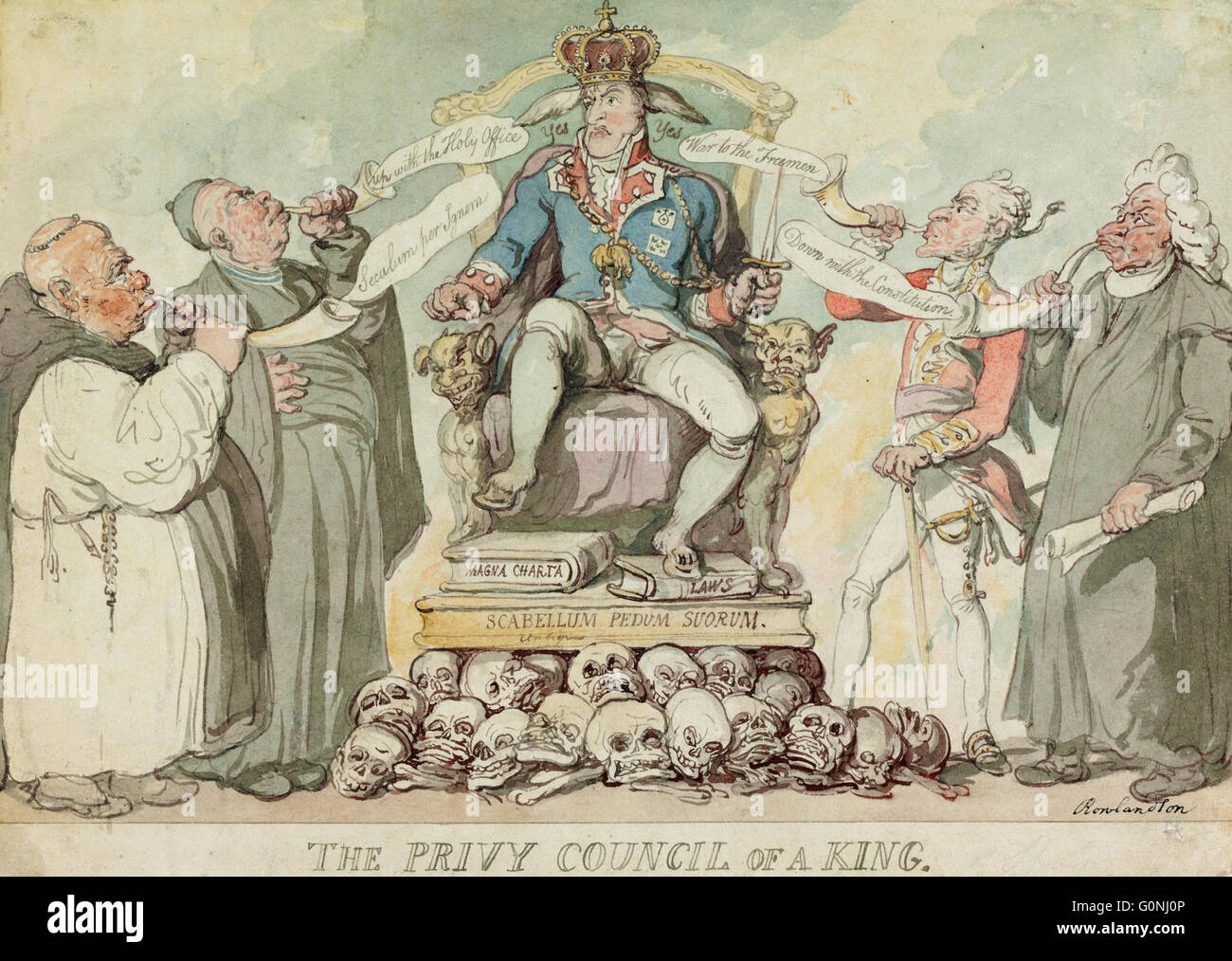 Thomas Rowlandson - The Privy Council of a King - Goo 0037 Stock Photo