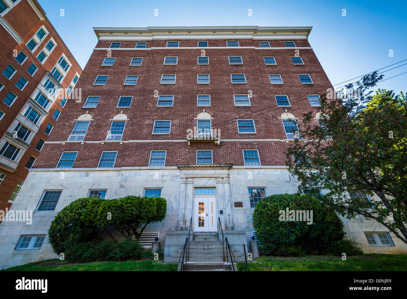 Building on Saint Paul Street, in Charles Village, Baltimore, Maryland