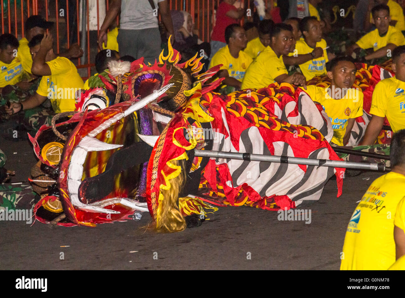 Chinese Dragon festival in Yogyakarta at night Stock Photo Alamy