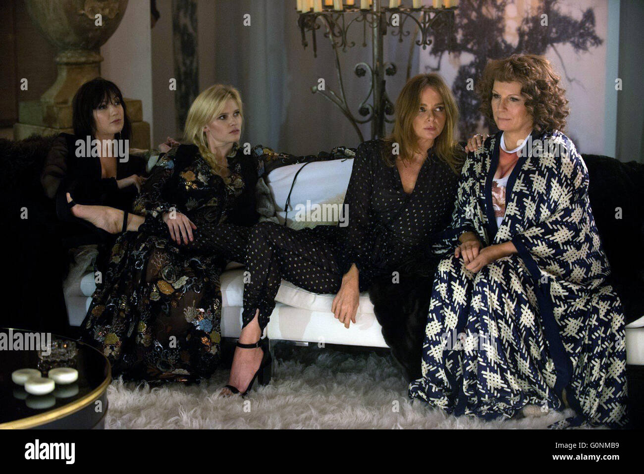 Absolutely Fabulous: The Movie is an upcoming 2016 British comedy film directed by Mandie Fletcher and written by Jennifer Saunders, based on the television show Absolutely Fabulous.  This photograph is for editorial use only and is the copyright of the film company and/or the photographer assigned by the film or production company and can only be reproduced by publications in conjunction with the promotion of the above Film. A Mandatory Credit to the film company is required. The Photographer should also be credited when known. Stock Photo