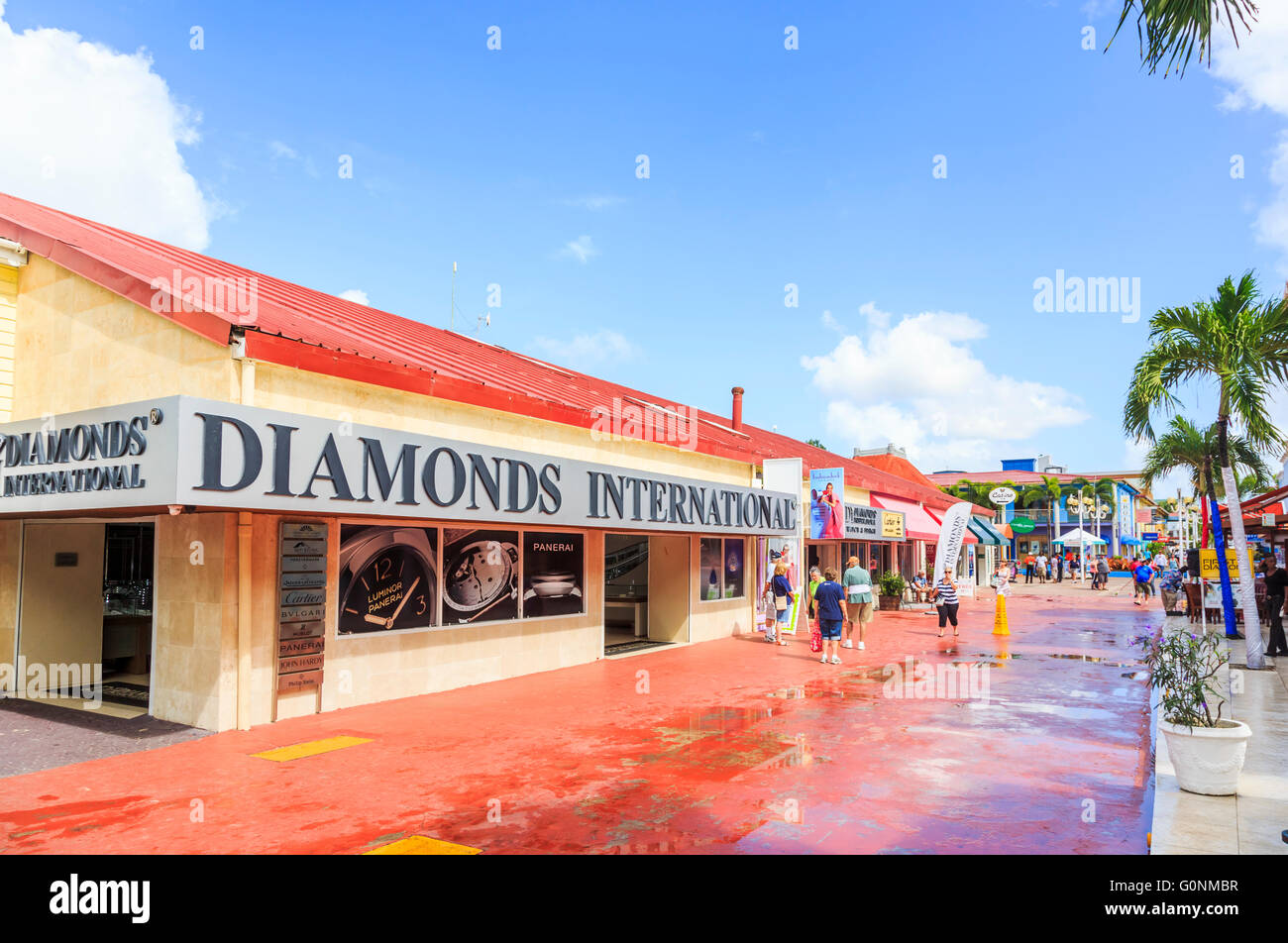 Diamonds International shop in the duty free shopping area in the port