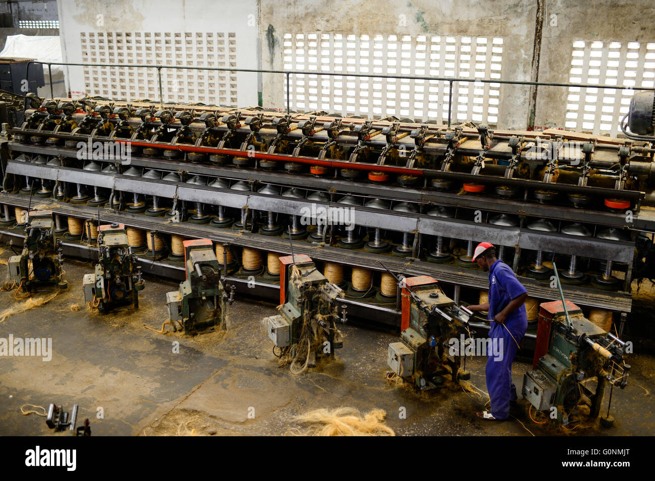 TANZANIA Tanga, Sisal industry, Tancord 1998 Ltd., processing of sisal