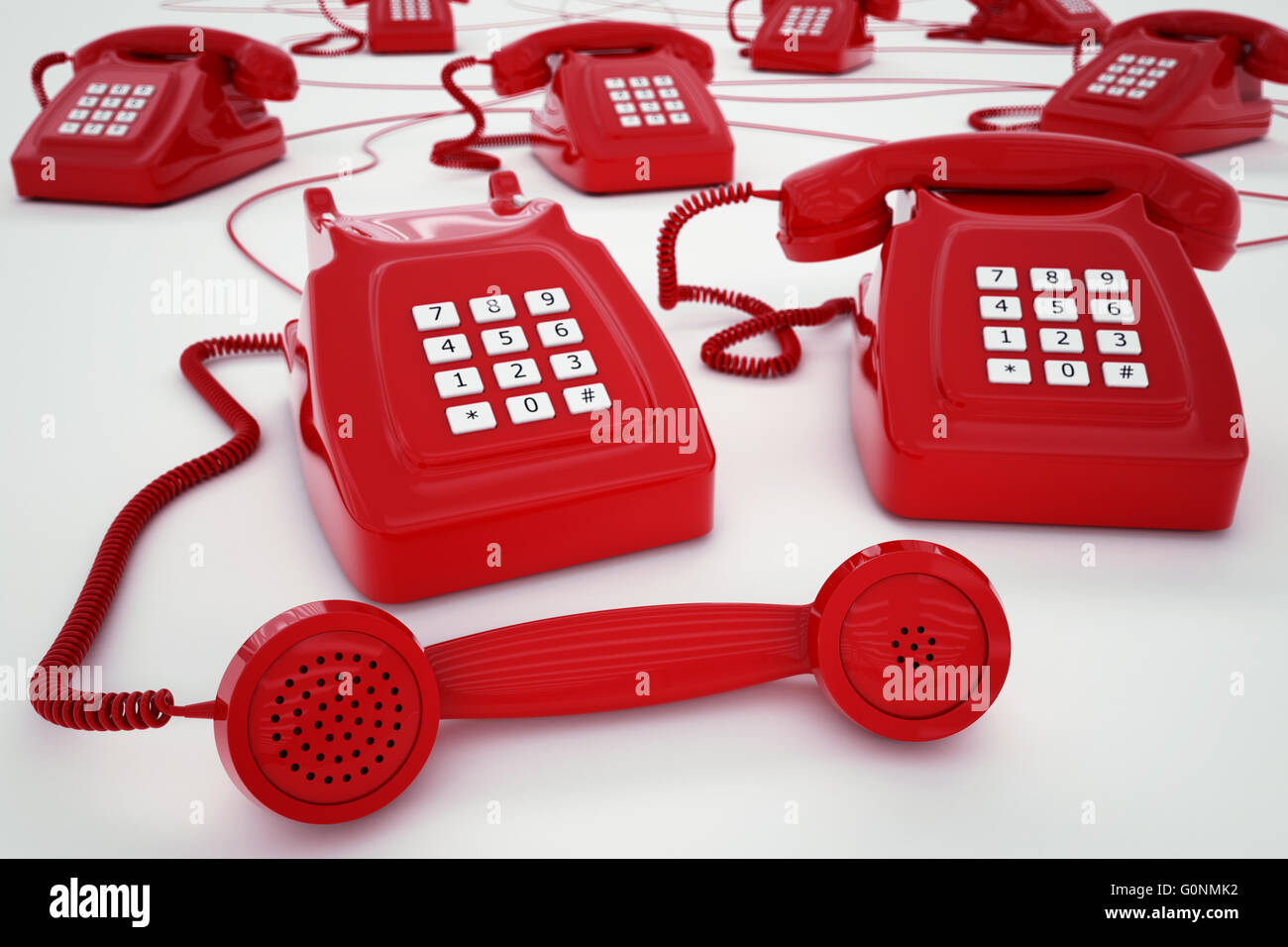 3D rendering telephone Stock Photo