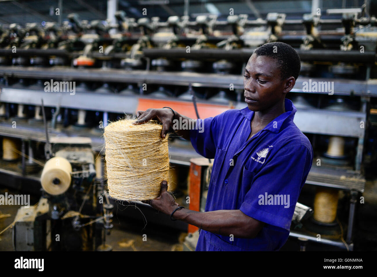 TANZANIA Tanga, Sisal industry, Tancord 1998 Ltd., processing of sisal