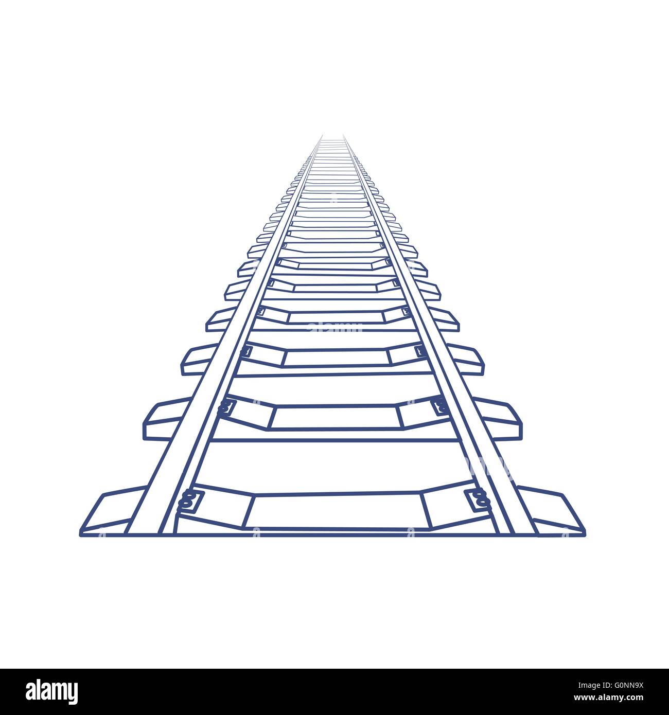 Railroad track Cut Out Stock Images & Pictures - Alamy