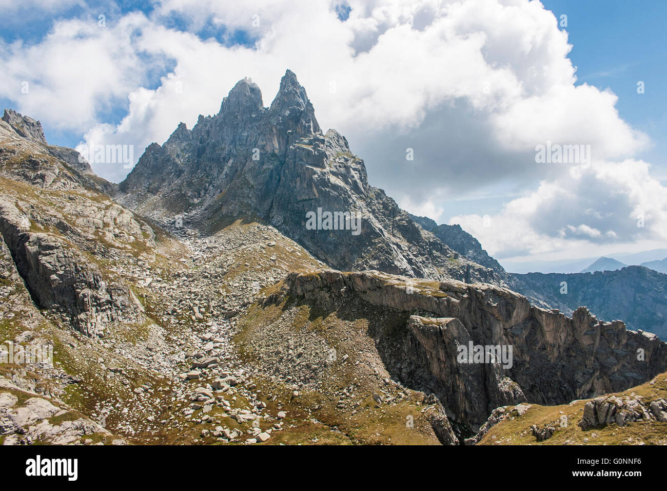 Trekking in mountain. Val Malene, Lagorai massif near Cima d'Asta. Stock Photo