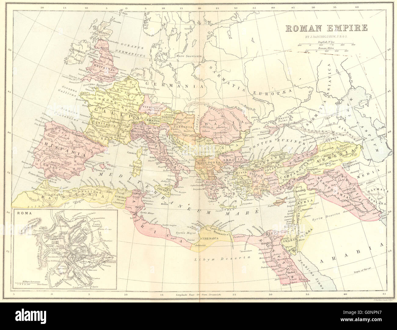 Historical map of the roman empire hi-res stock photography and images ...