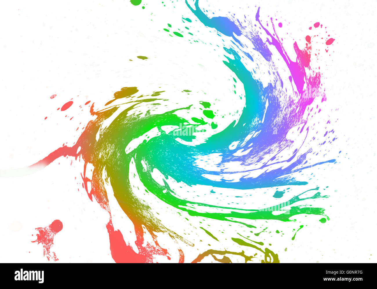 abstract multicolor background from twirl spash water color Stock Photo