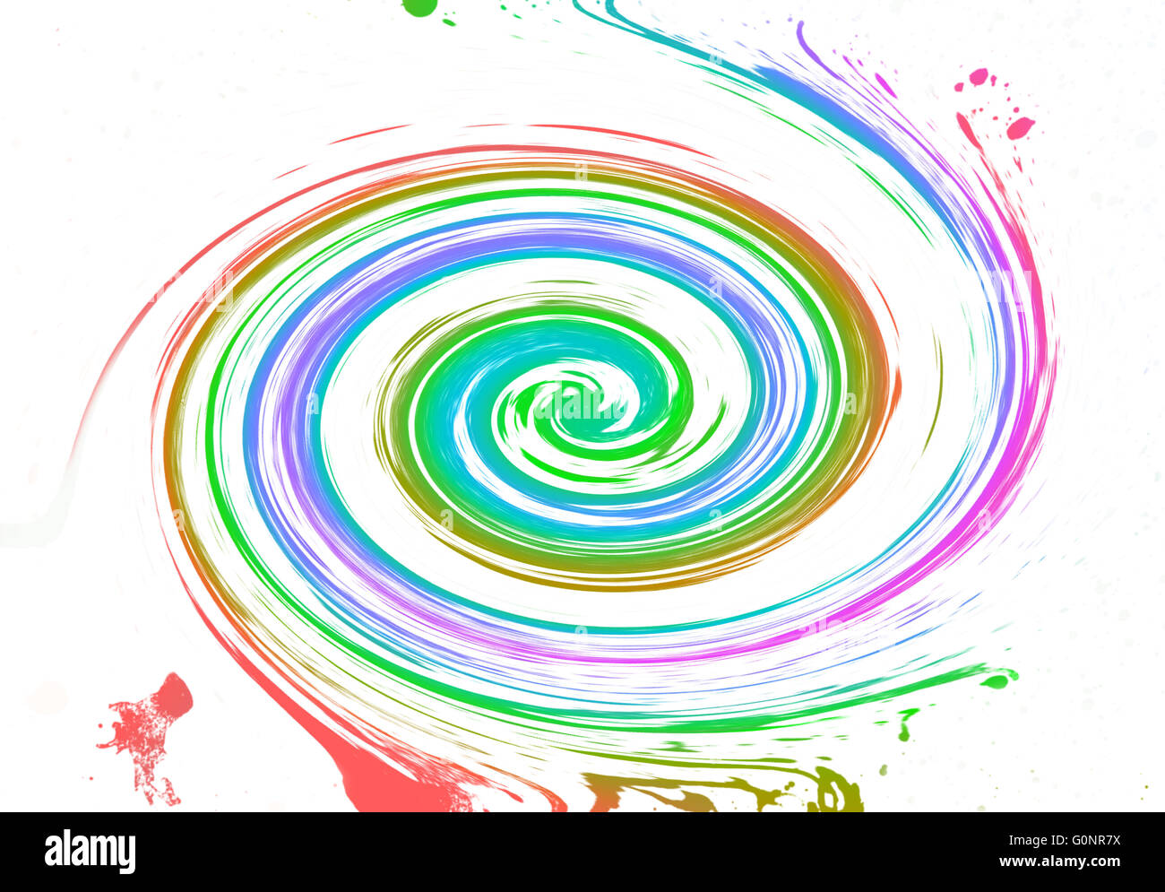 abstract multicolor background from twirl spash water color Stock Photo