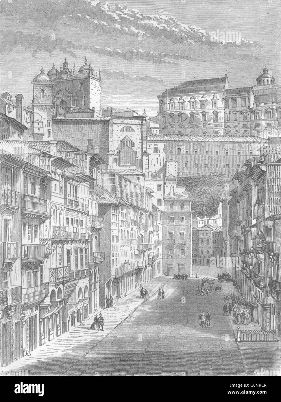 PORTUGAL: St of English at Oporto, antique print 1871 Stock Photo