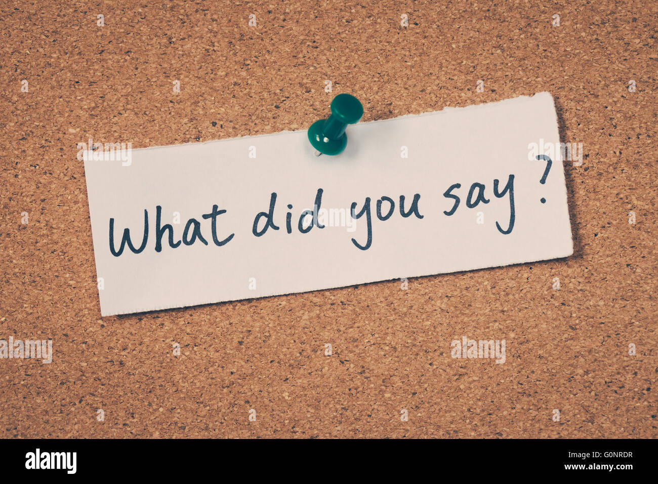 What did you say Stock Photo Alamy