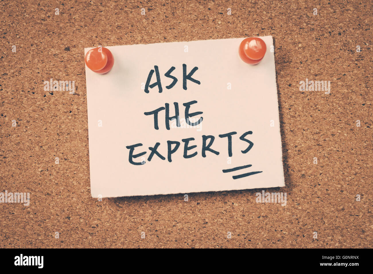 Ask the experts Stock Photo