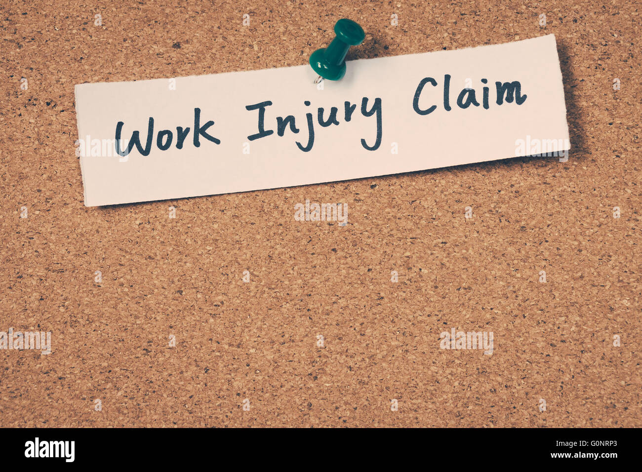 Work injury claim Stock Photo