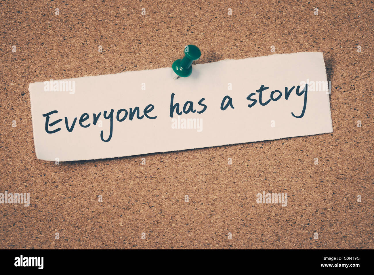 Everyone has a story Stock Photo
