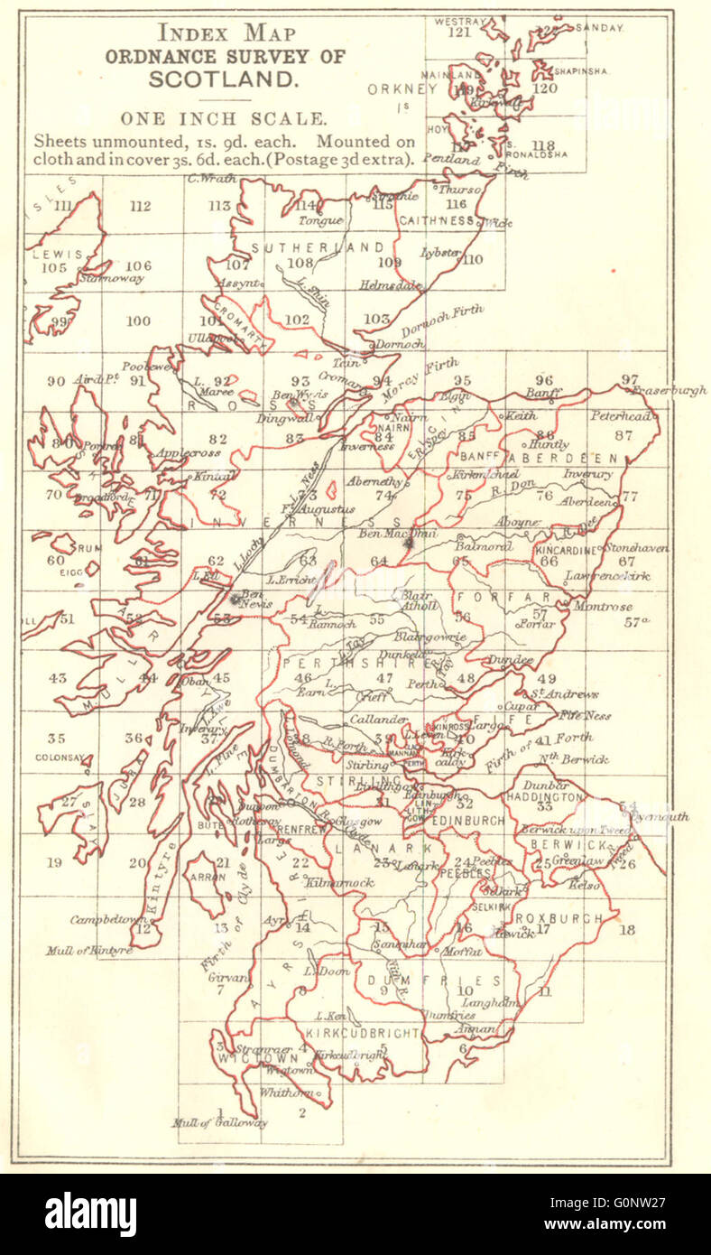 Ordnance survey map and scotland hi-res stock photography and images - Alamy
