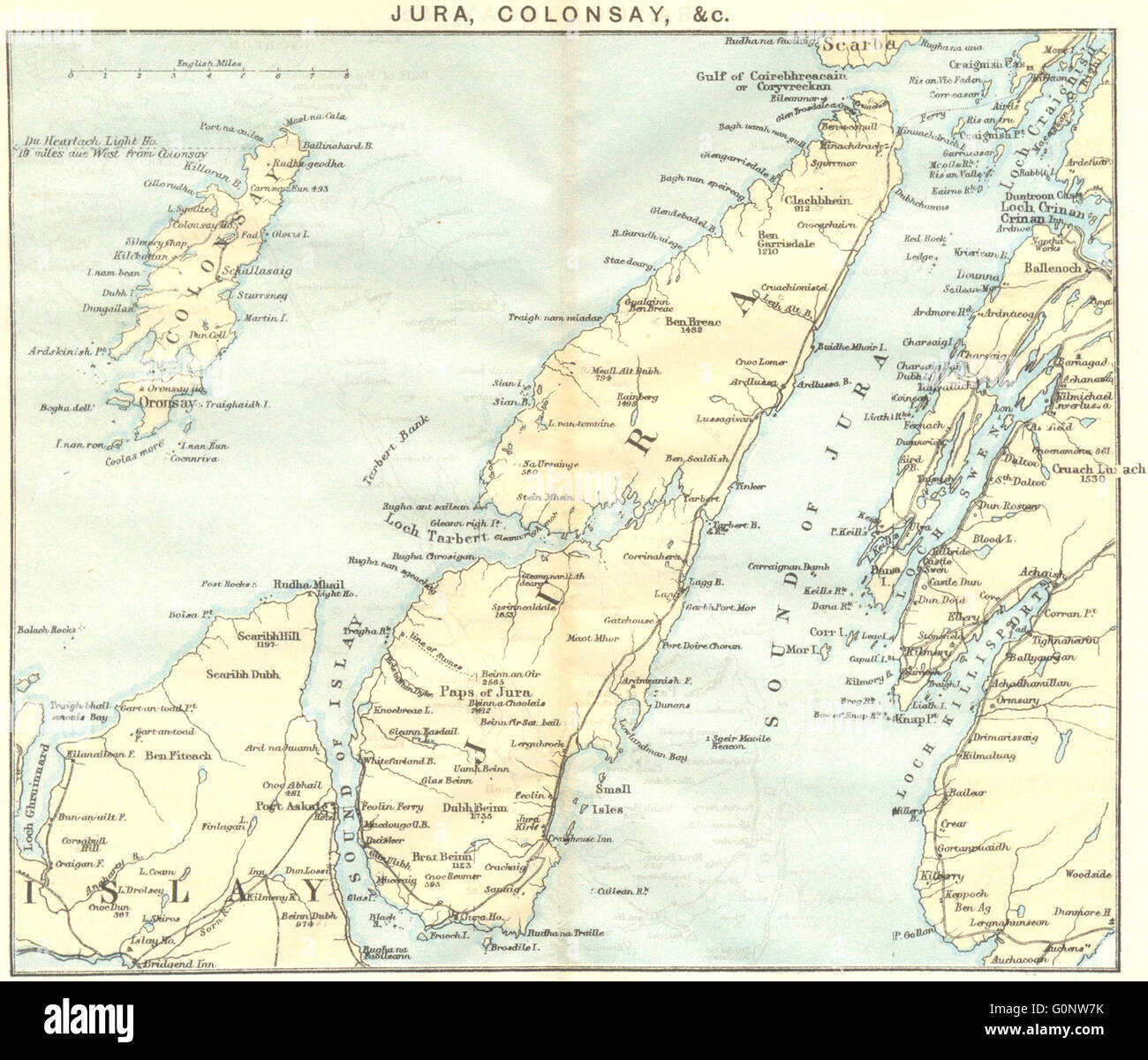 Map of jura scotland hi-res stock photography and images - Alamy