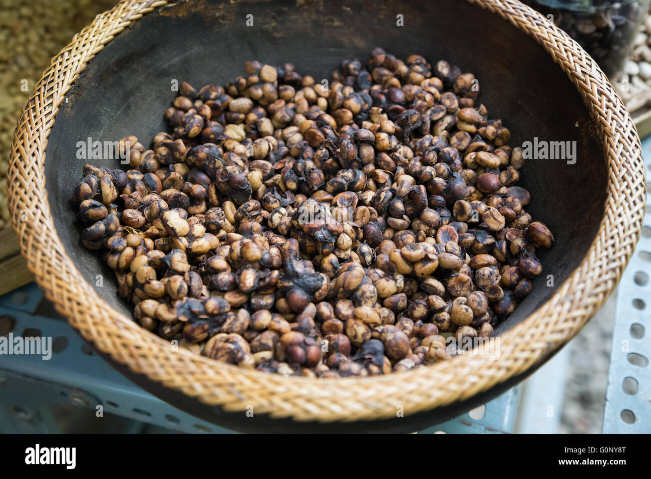 Luwak coffee as made and sold in Bali, Indonesia Stock Photo