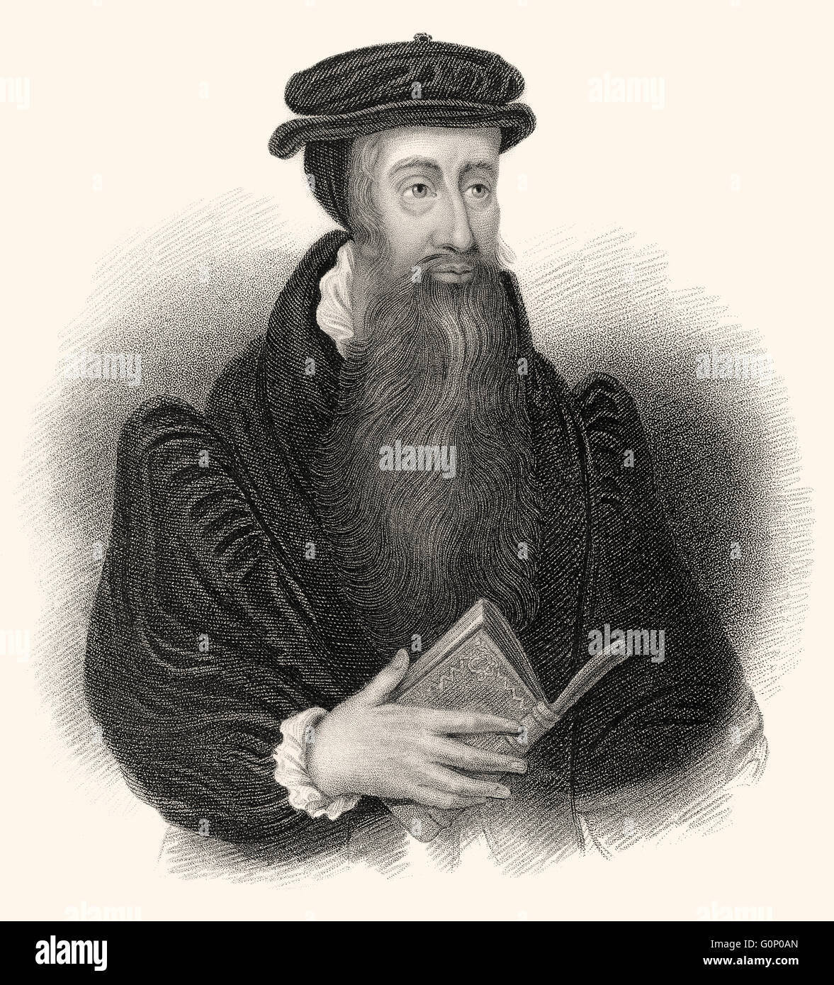 John Knox, c. 1514-1572, a Scottish clergyman, writer and a leader of the Protestant Reformation Stock Photo